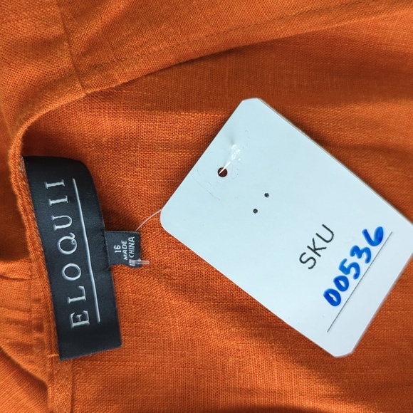 Eloquii Wide Leg Jumpsuit Brown 16 balloon sleeve hipster rustic cottagecore - Picture 7 of 10